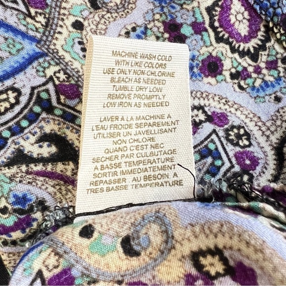 Free People Paisley In Tiers Boho Mini Dress XS Multicolor Festival Coachella - Picture 8 of 9